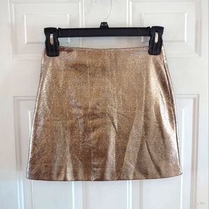 Forever 21 Gold Mini Skirt. Size S. NWOT